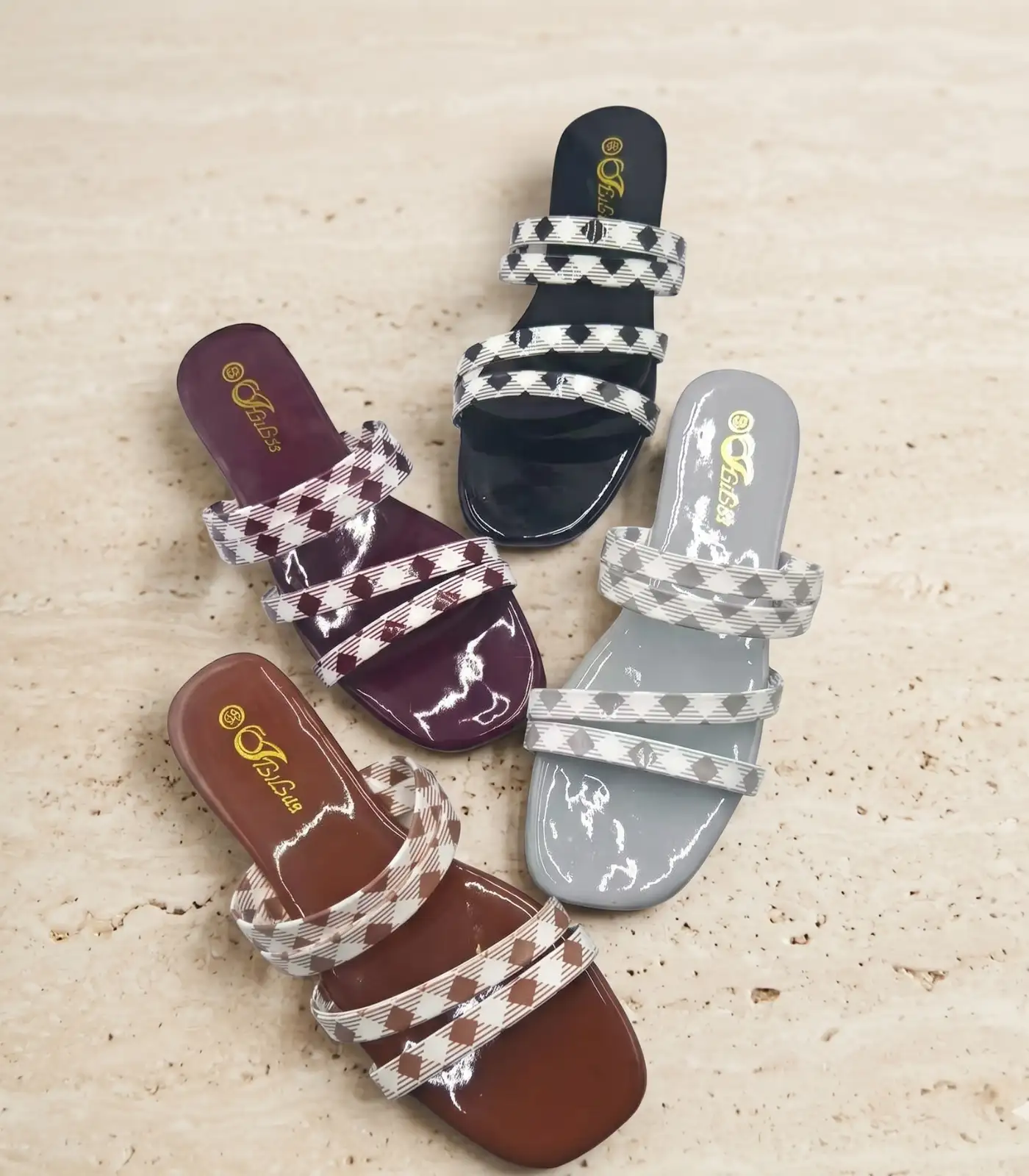 j10 (1) Square print sandals - Image 1