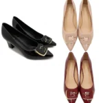 Closed toe designer heels